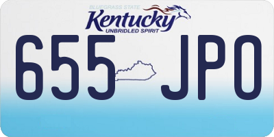 KY license plate 655JPO