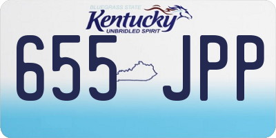 KY license plate 655JPP