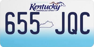 KY license plate 655JQC