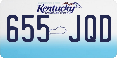 KY license plate 655JQD