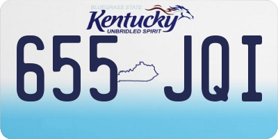 KY license plate 655JQI
