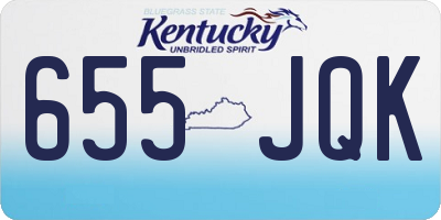 KY license plate 655JQK