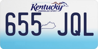 KY license plate 655JQL