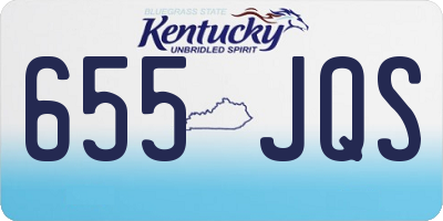 KY license plate 655JQS