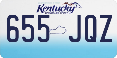 KY license plate 655JQZ