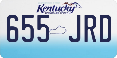KY license plate 655JRD