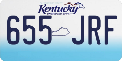 KY license plate 655JRF