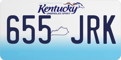 KY license plate 655JRK
