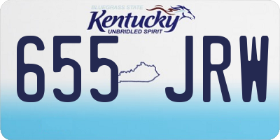 KY license plate 655JRW