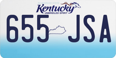 KY license plate 655JSA