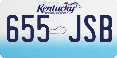 KY license plate 655JSB