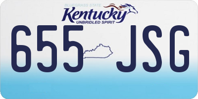 KY license plate 655JSG