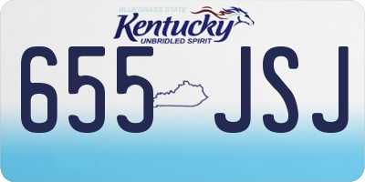 KY license plate 655JSJ