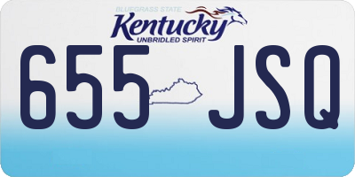 KY license plate 655JSQ
