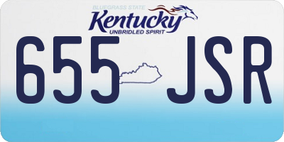 KY license plate 655JSR