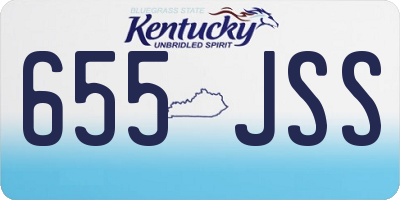 KY license plate 655JSS