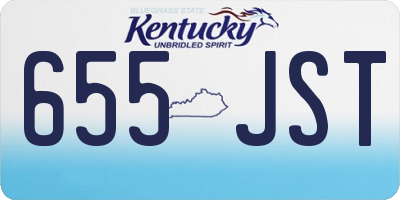 KY license plate 655JST