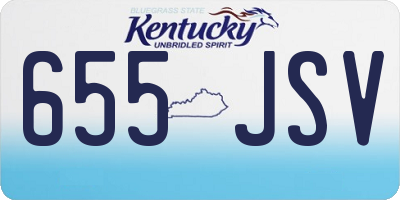 KY license plate 655JSV