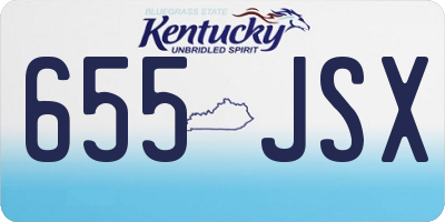 KY license plate 655JSX