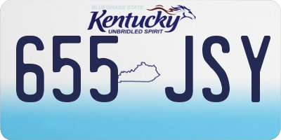 KY license plate 655JSY