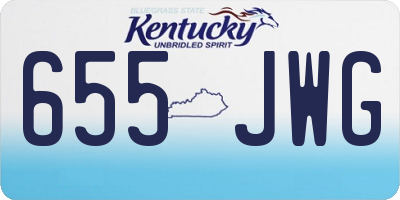 KY license plate 655JWG