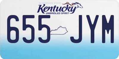 KY license plate 655JYM