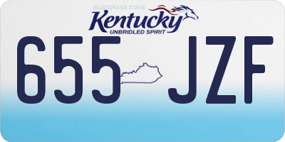 KY license plate 655JZF