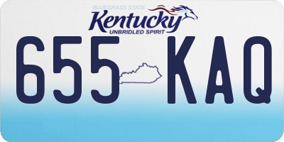 KY license plate 655KAQ