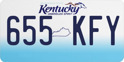 KY license plate 655KFY