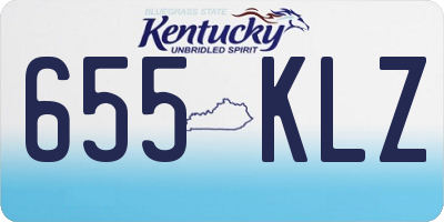 KY license plate 655KLZ