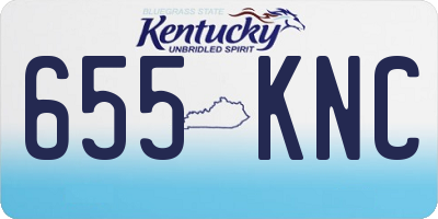 KY license plate 655KNC
