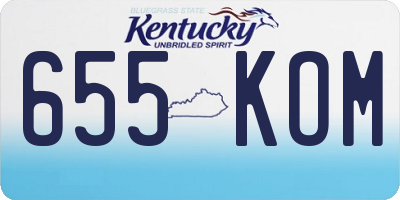 KY license plate 655KOM