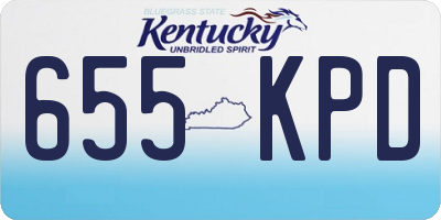KY license plate 655KPD