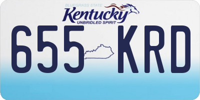 KY license plate 655KRD
