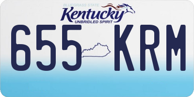 KY license plate 655KRM