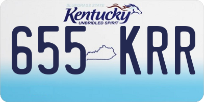 KY license plate 655KRR