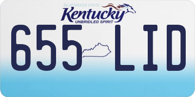 KY license plate 655LID