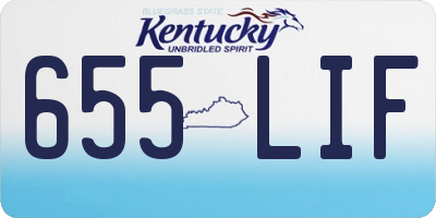 KY license plate 655LIF