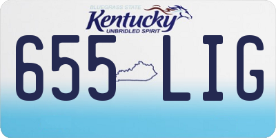 KY license plate 655LIG