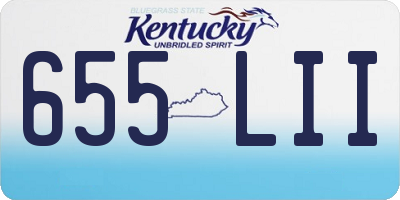 KY license plate 655LII