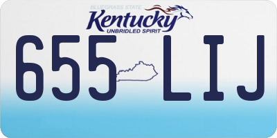 KY license plate 655LIJ