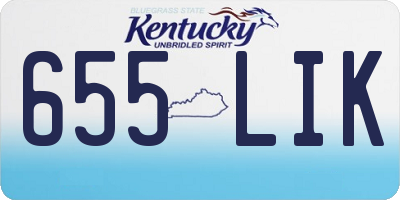 KY license plate 655LIK