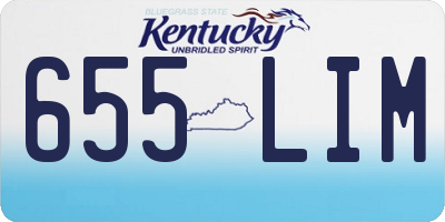 KY license plate 655LIM