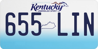 KY license plate 655LIN