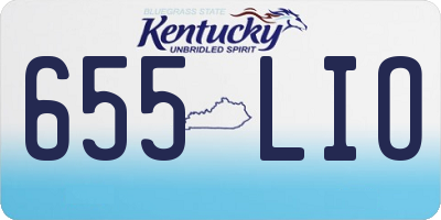KY license plate 655LIO