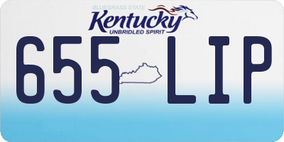 KY license plate 655LIP