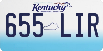 KY license plate 655LIR