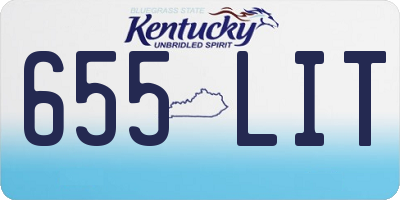 KY license plate 655LIT
