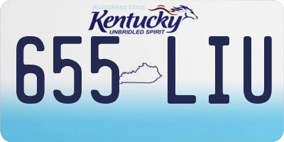 KY license plate 655LIU
