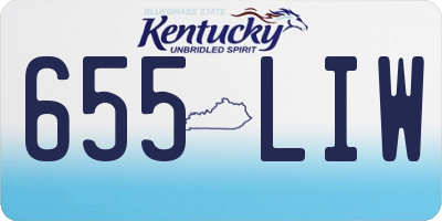 KY license plate 655LIW